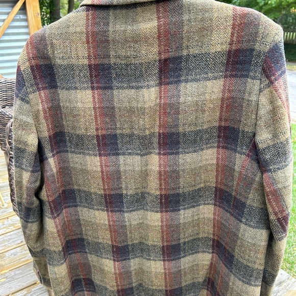 Eddie Bauer Blazer Vintage Plaid Wool L Womens Multi-Color - Picture 3 of 7